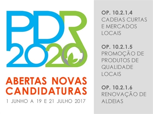 NOVAS Candidaturas Abertas ao PDR2020	